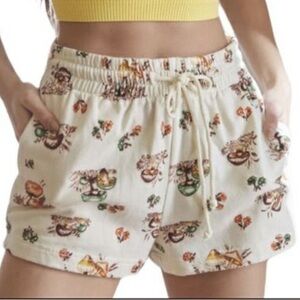 Urban Outfitters Out From Under Cream Mushroom Sweat Shorts